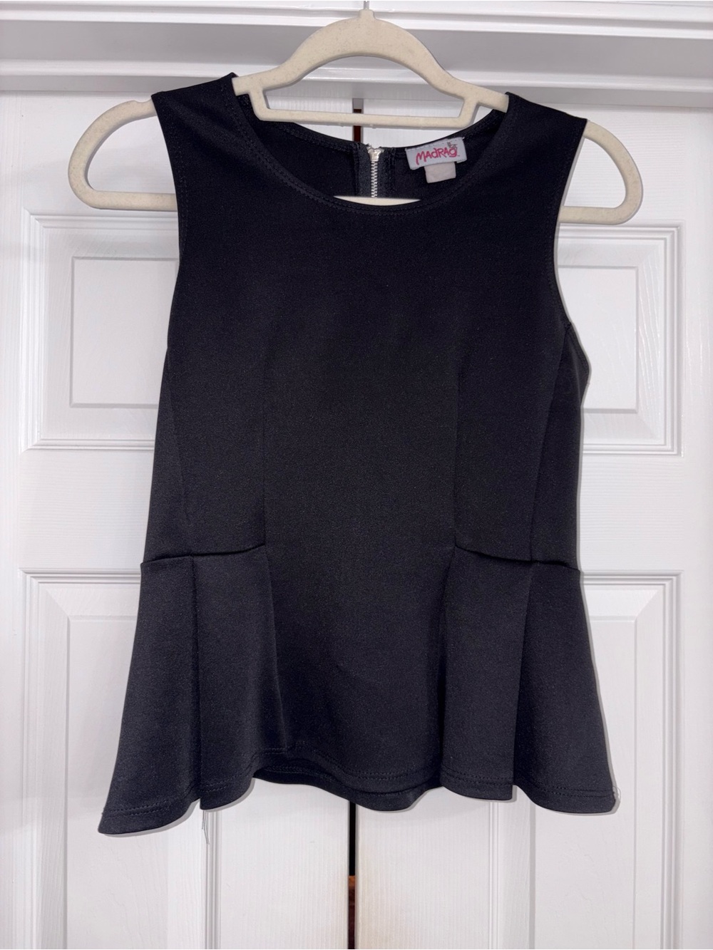 Madison Black Sleeveless Peplum Tank Top - Sleek Women's Shell
